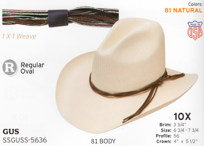 straw cowboy hat shapes