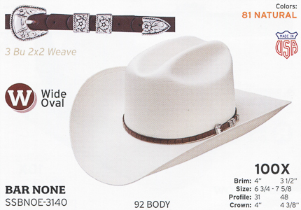 el noble 500x straw cowboy hat