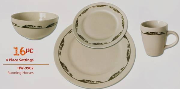 At the Ranch Cowboys & Brands Dinnerware