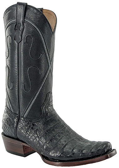 Mens black outlet caiman boots